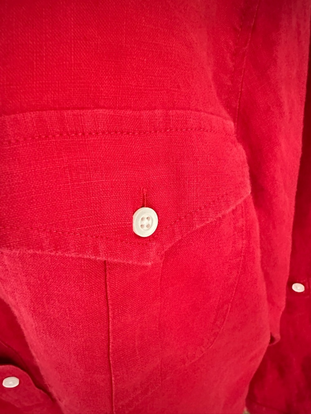 Talbots Linen Button Up Shirt - Picture 3 of 10